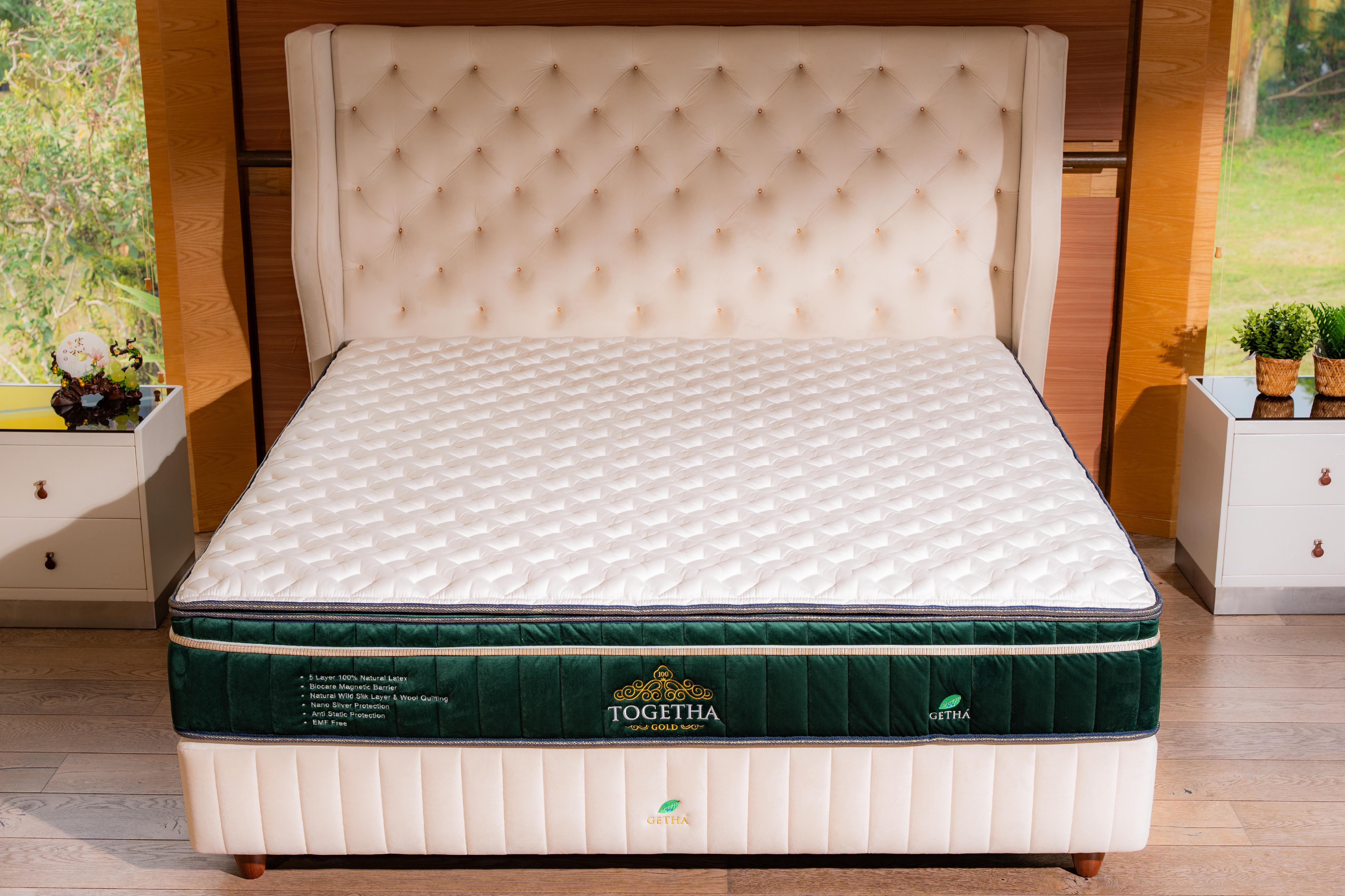 Getha fully 100% natural latex mattress with medium comfort feel