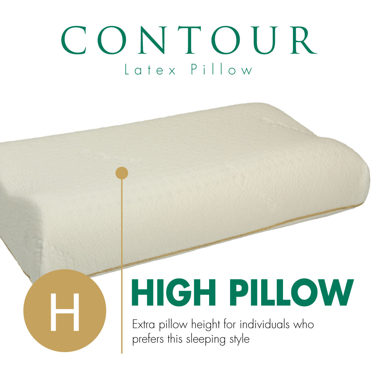 Getha Contour Latex Pillow with Tencel Fabric