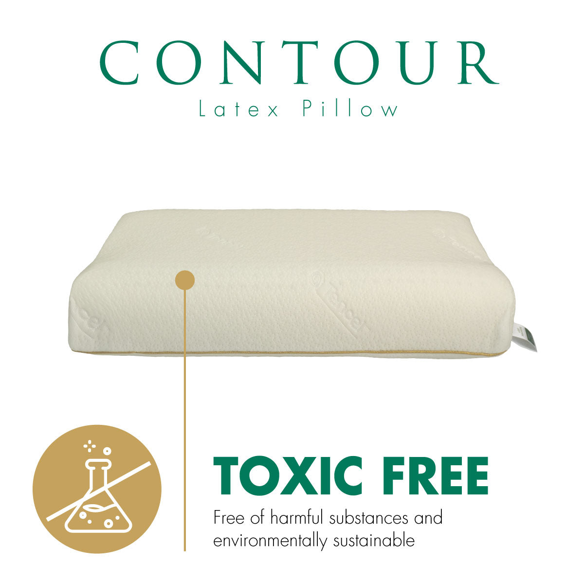 Getha Contour Latex Pillow with Tencel Fabric