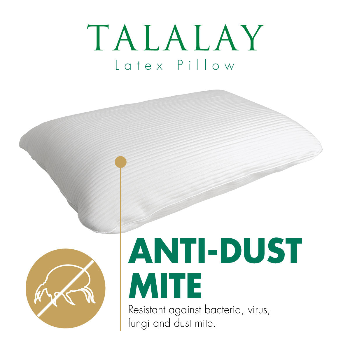 Getha Talalay Latex Pillow Anti-Dust Mite