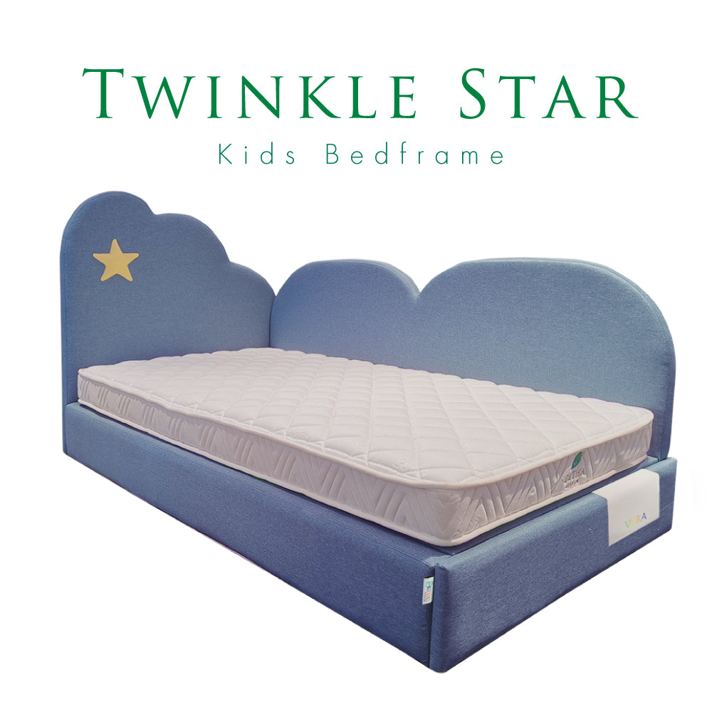 Getha Twinkle Star Kids Bed Frame Blue color