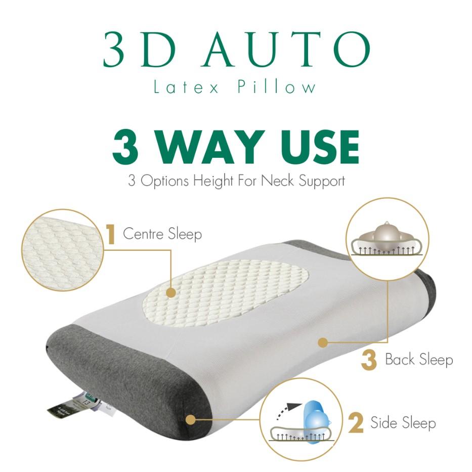 3D Auto Latex Contour Pillow with Head Pocket | Getha Online Singapore ...