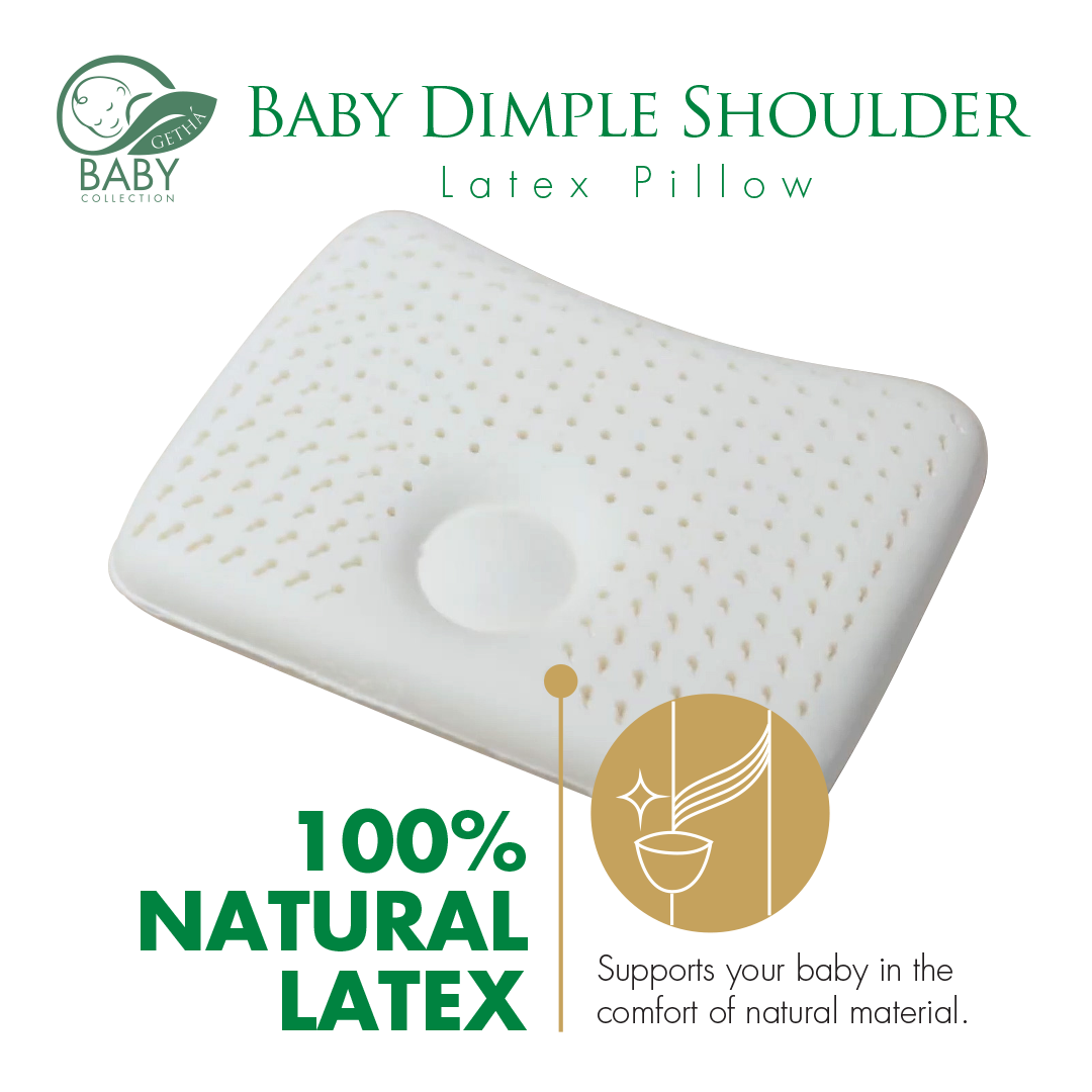 100% natural latex baby dimple shoulder pillow