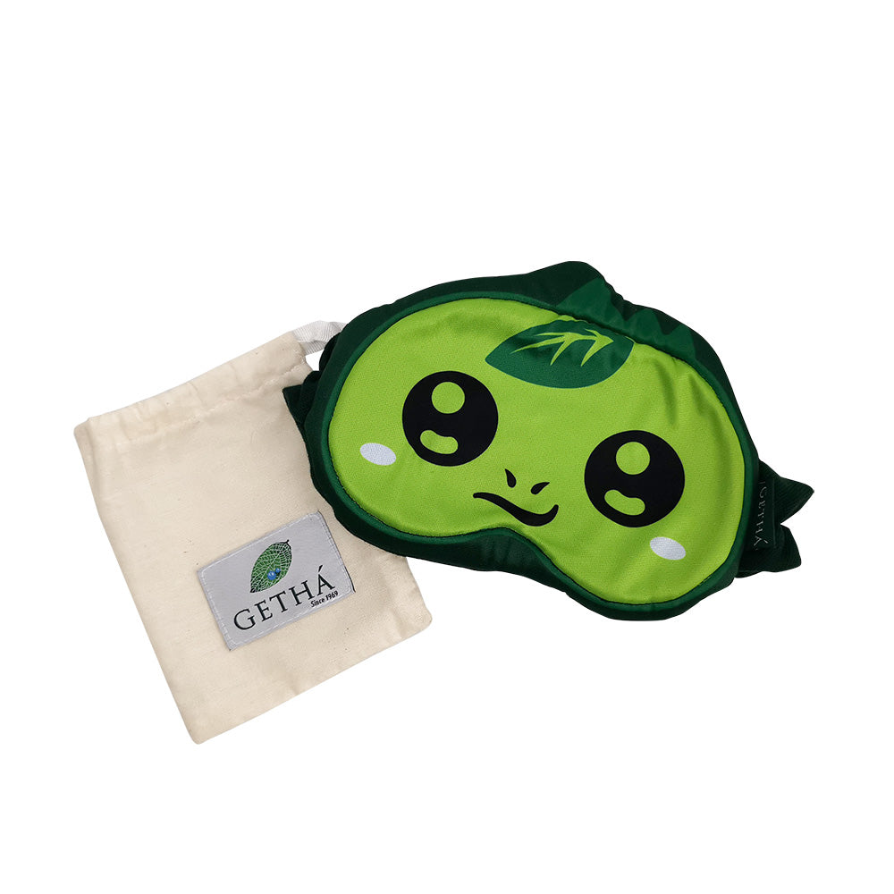 Cute baby dino eye mask with small bag packaging