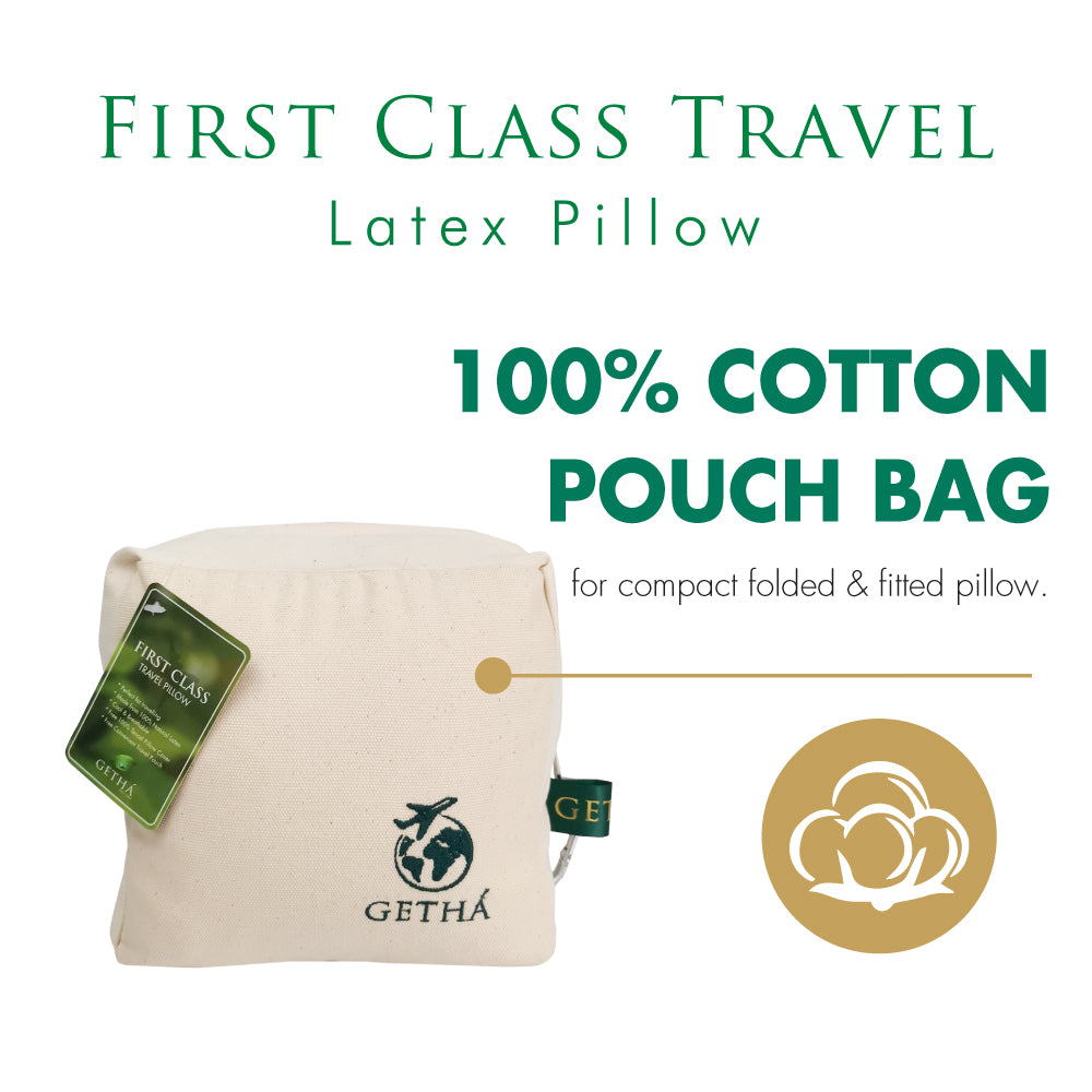 Free Cotton Pouch bag for travel pillow