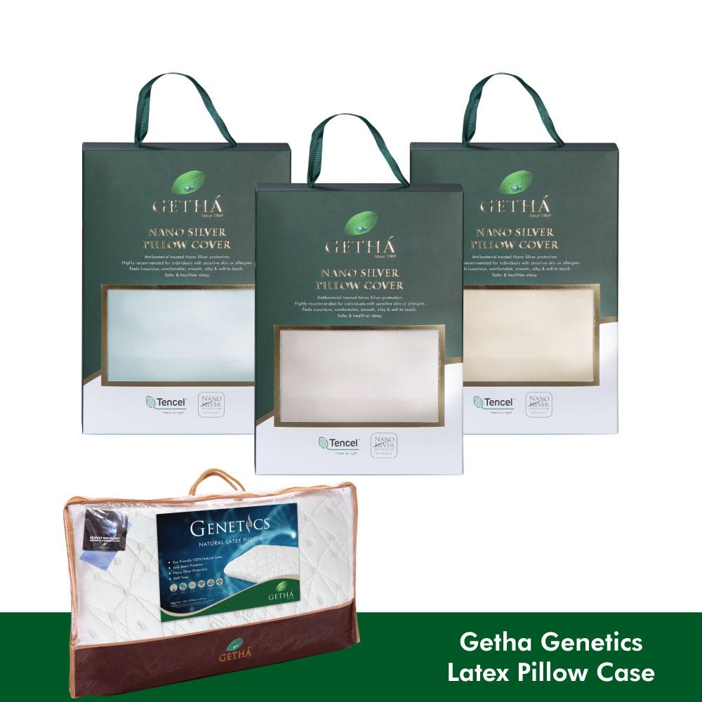 Getha Genetics Latex Pillow Case - Tencel Nano Silver Fabric