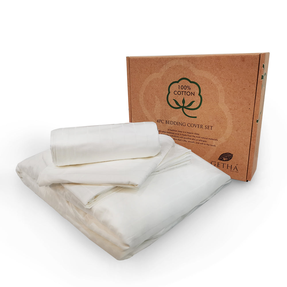 Getha 4PCS 100% Cotton Bedsheet Set