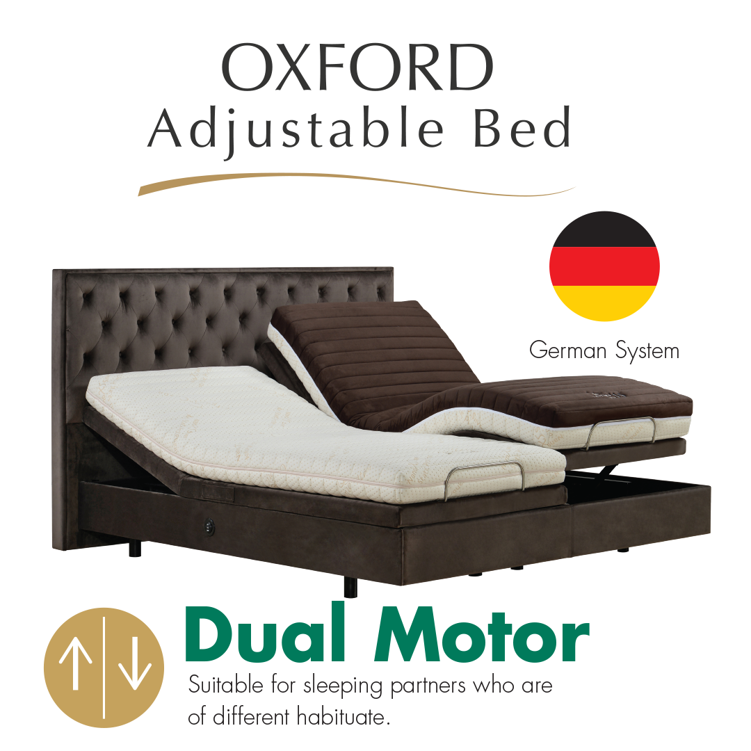 Getha Oxford Adjustable Bed Dual Motor German System