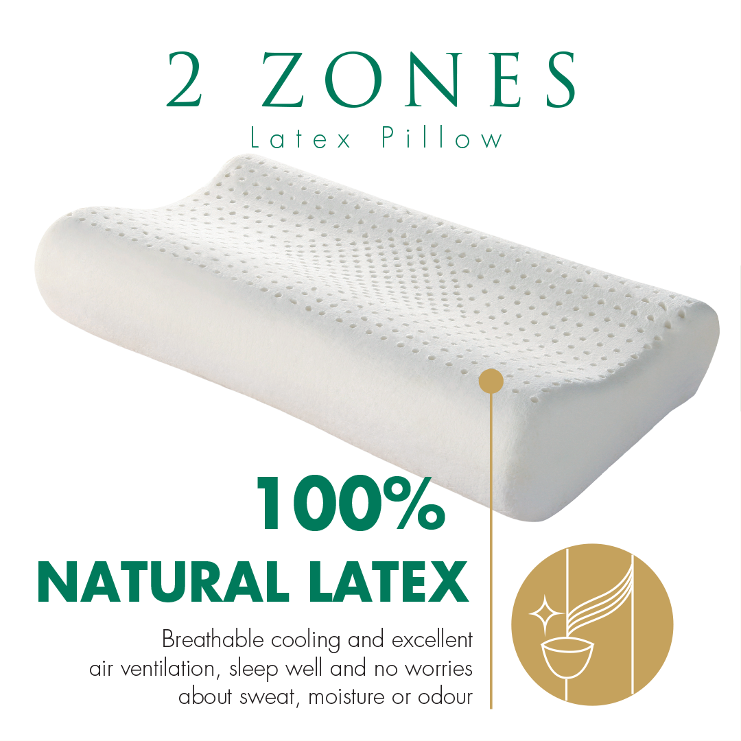 100% Natural Latex Getha 2 Zones Pillow