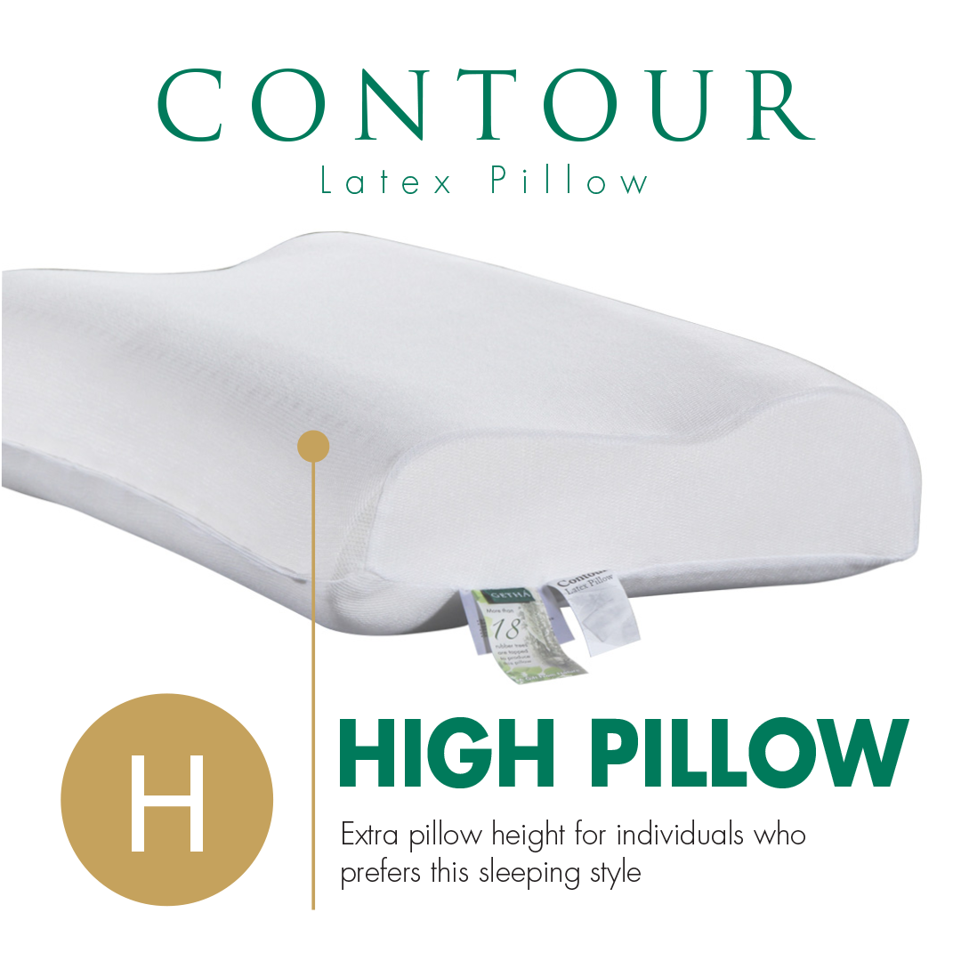 High Pillow Getha Contour Latex Pillow